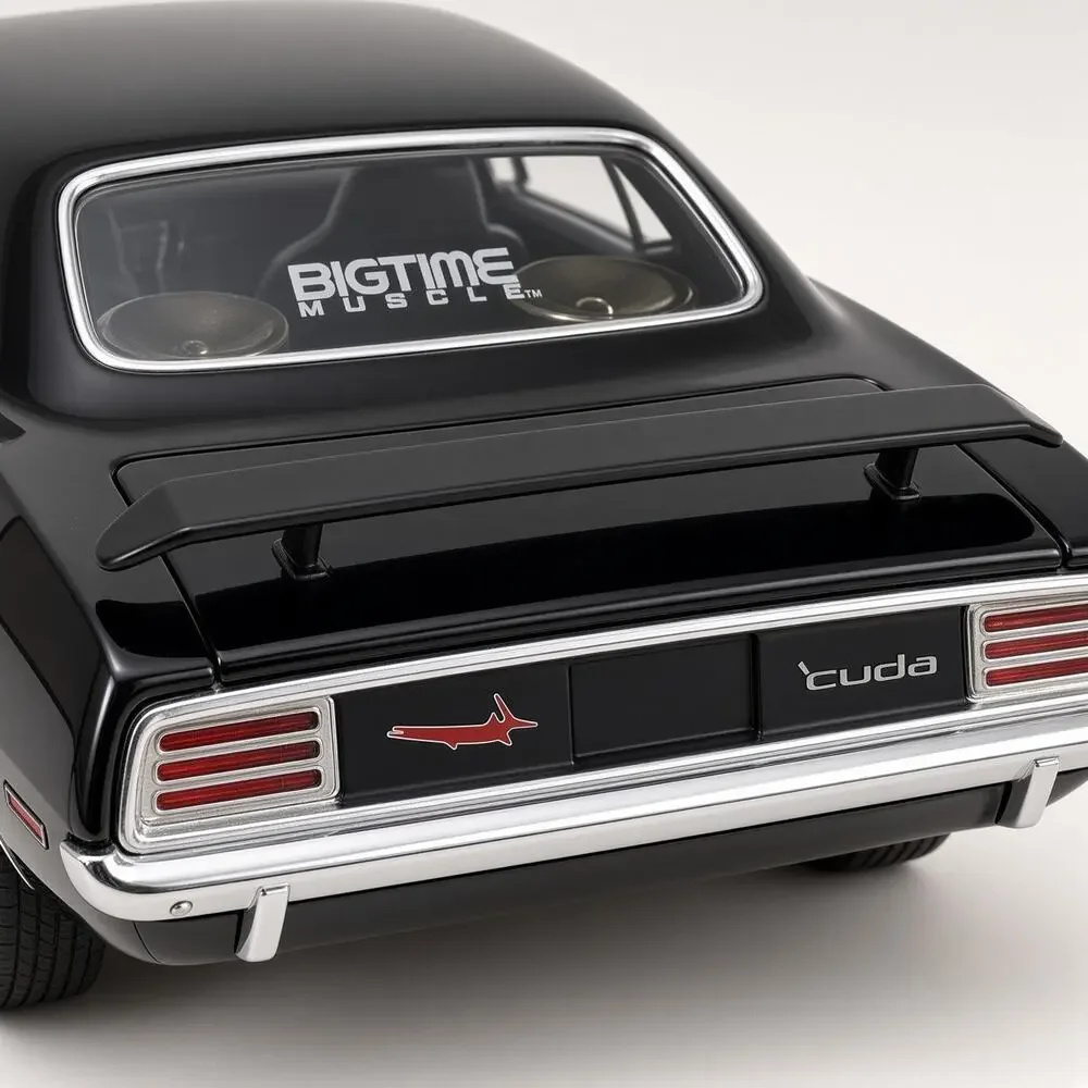 Jada Bigtime Muscle Cuda Black Red Diecast 1:24